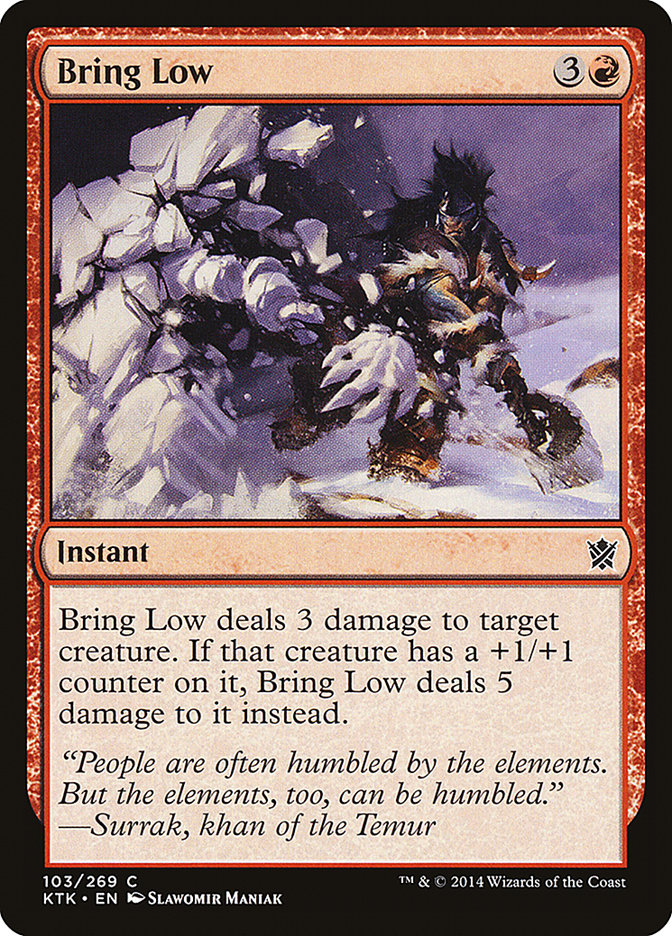 Bring Low [Khans of Tarkir] | Card Merchant Takapuna