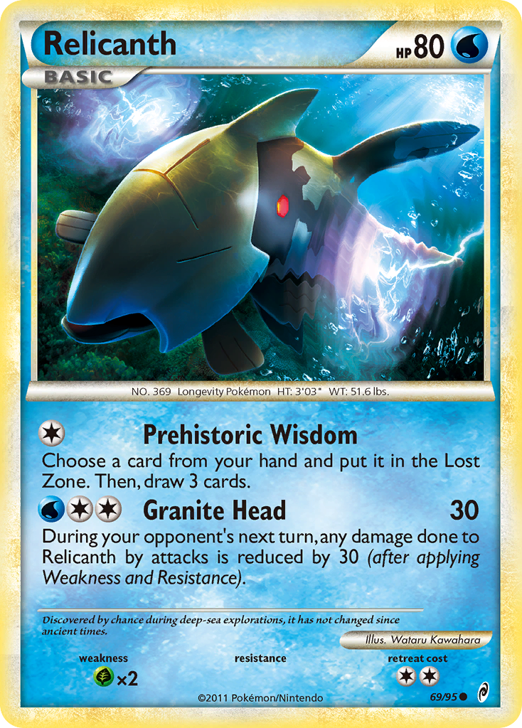 Relicanth (69/95) [HeartGold & SoulSilver: Call of Legends] | Card Merchant Takapuna