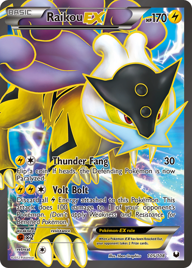 Raikou EX (105/108) [Black & White: Dark Explorers] | Card Merchant Takapuna