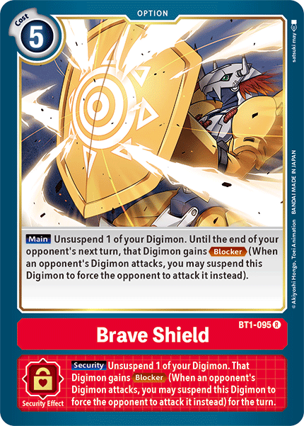 Brave Shield [BT1-095] [Release Special Booster Ver.1.5] | Card Merchant Takapuna