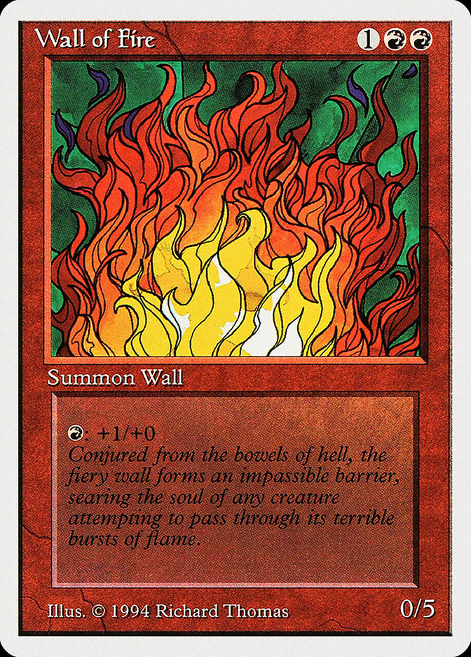 Wall of Fire [Summer Magic / Edgar] | Card Merchant Takapuna