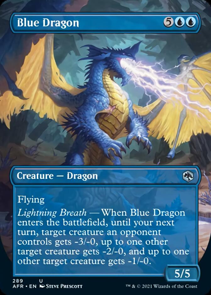 Blue Dragon (Borderless Alternate Art) [Dungeons & Dragons: Adventures in the Forgotten Realms] | Card Merchant Takapuna