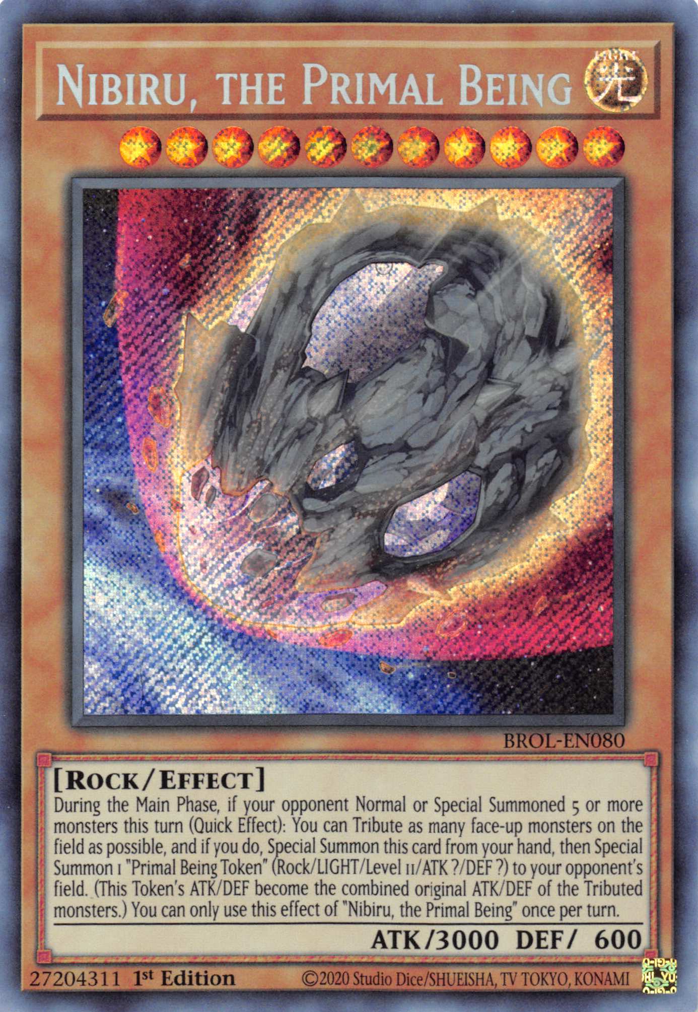 Nibiru, the Primal Being [BROL-EN080] Secret Rare | Card Merchant Takapuna