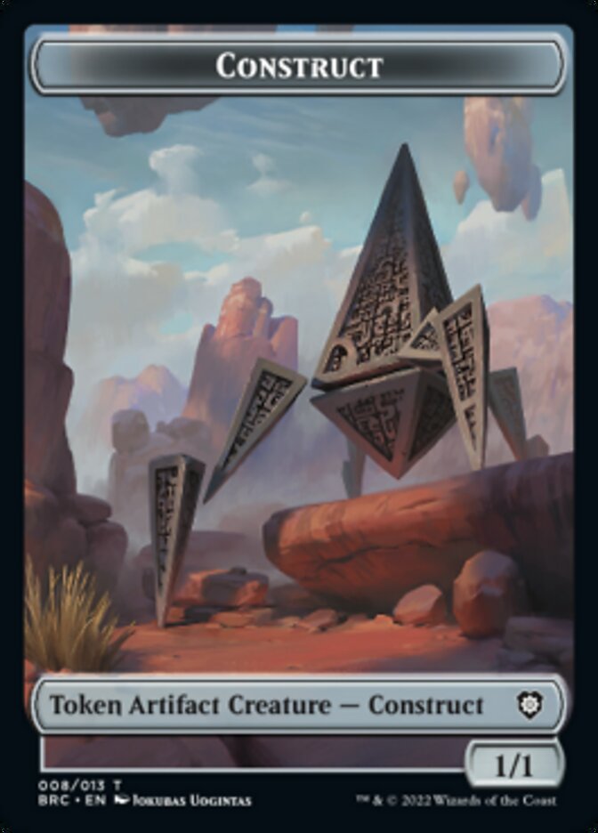 Construct (008) // Phyrexian Myr Double-Sided Token [The Brothers' War Commander Tokens] | Card Merchant Takapuna