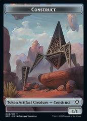 Construct (008) // Phyrexian Myr Double-Sided Token [The Brothers' War Commander Tokens] | Card Merchant Takapuna