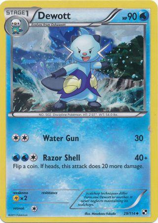 Dewott (29/114) (Cracked Ice Holo) [Black & White: Base Set] | Card Merchant Takapuna