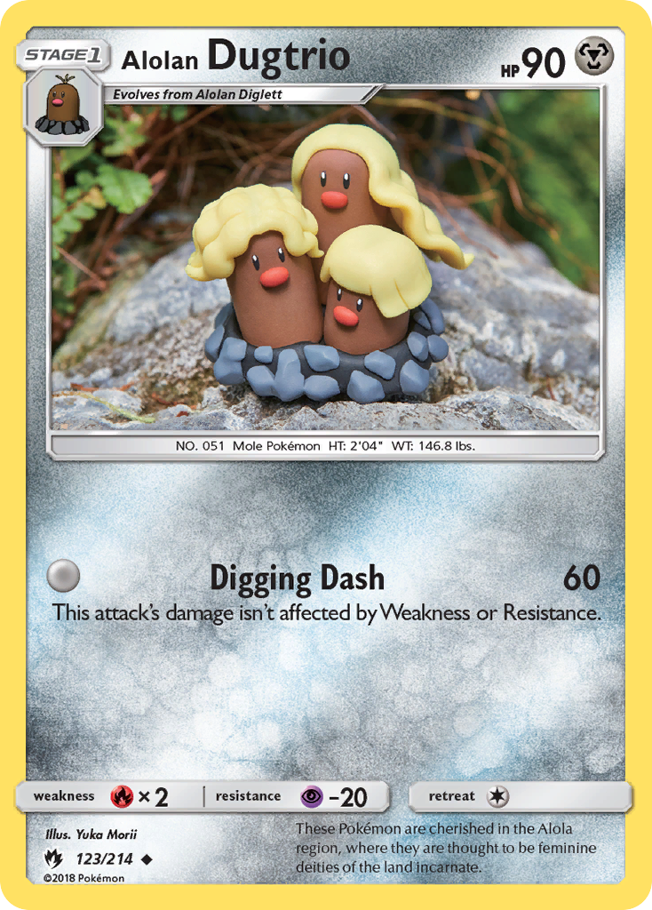 Alolan Dugtrio (123/214) [Sun & Moon: Lost Thunder] | Card Merchant Takapuna