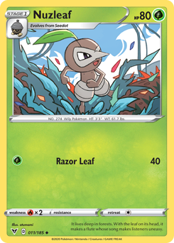 Nuzleaf (011/185) [Sword & Shield: Vivid Voltage] | Card Merchant Takapuna