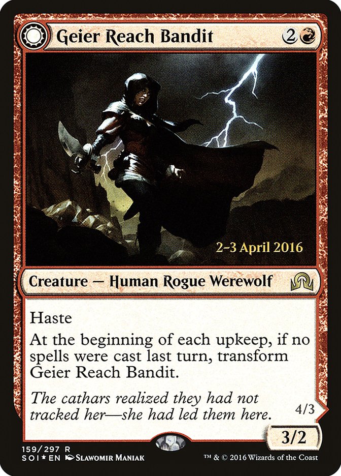 Geier Reach Bandit // Vildin-Pack Alpha [Shadows over Innistrad Prerelease Promos] | Card Merchant Takapuna