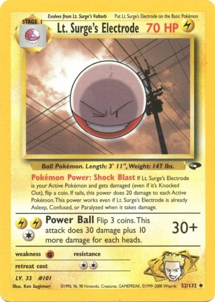 Lt. Surge's Electrode (52/132) [Gym Challenge Unlimited] | Card Merchant Takapuna