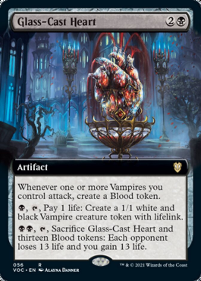 Glass-Cast Heart (Extended Art) [Innistrad: Crimson Vow Commander] | Card Merchant Takapuna