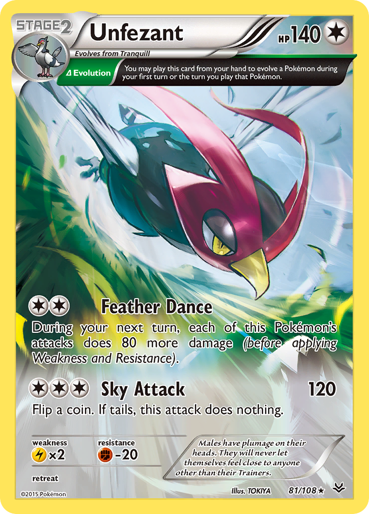 Unfezant (81/108) [XY: Roaring Skies] | Card Merchant Takapuna