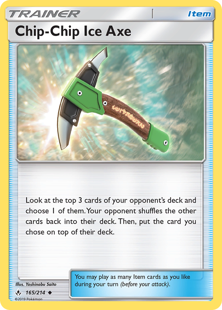 Chip-Chip Ice Axe (165/214) [Sun & Moon: Unbroken Bonds] | Card Merchant Takapuna