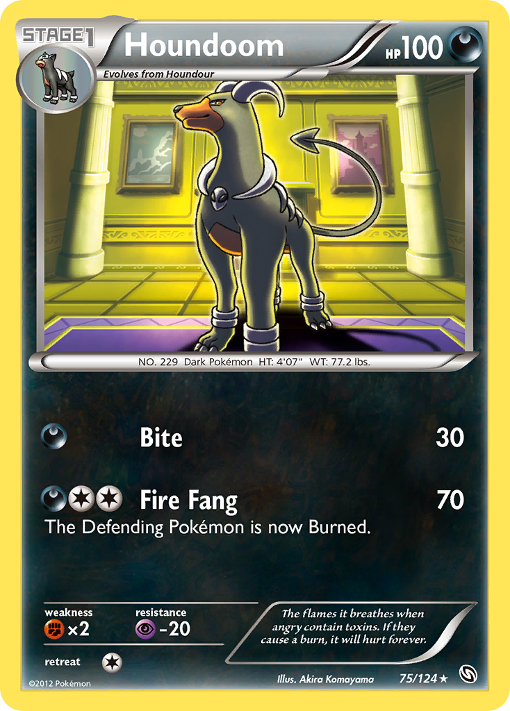 Houndoom (75/124) [Black & White: Dragons Exalted] | Card Merchant Takapuna