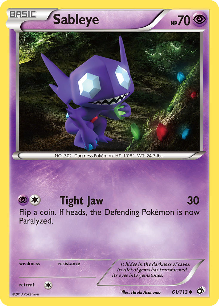 Sableye (61/113) [Black & White: Legendary Treasures] | Card Merchant Takapuna