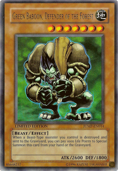 Green Baboon, Defender of the Forest [JUMP-EN014] Ultra Rare | Card Merchant Takapuna