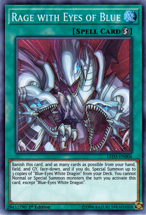 Rage with Eyes of Blue [LED3-EN004] Super Rare | Card Merchant Takapuna