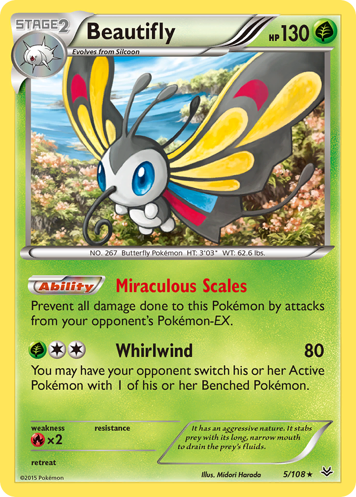 Beautifly (5/108) [XY: Roaring Skies] | Card Merchant Takapuna