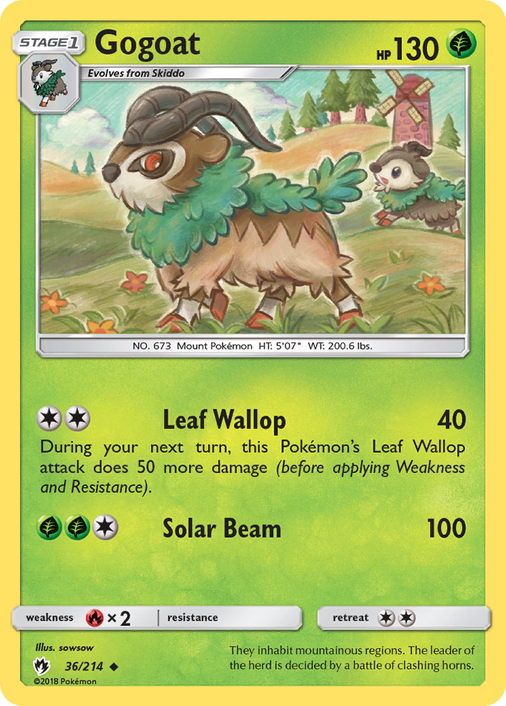 Gogoat (36/214) [Sun & Moon: Lost Thunder] | Card Merchant Takapuna