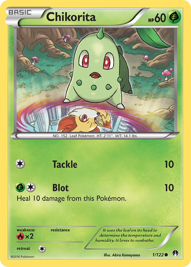 Chikorita (1/122) [XY: BREAKpoint] | Card Merchant Takapuna