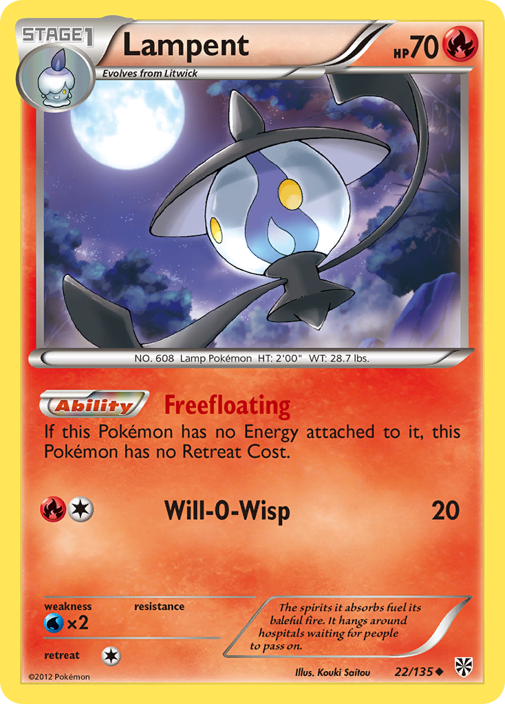 Lampent (22/135) [Black & White: Plasma Storm] | Card Merchant Takapuna