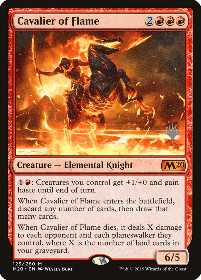 Cavalier of Flame (Promo Pack) [Core Set 2020 Promos] | Card Merchant Takapuna