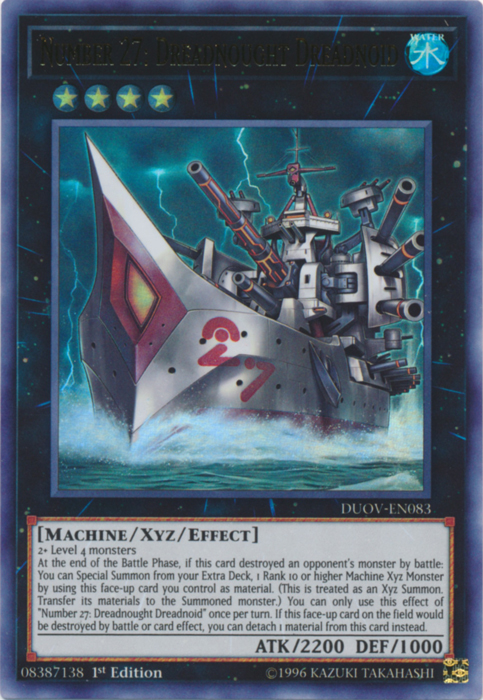 Number 27: Dreadnought Dreadnoid [DUOV-EN083] Ultra Rare | Card Merchant Takapuna