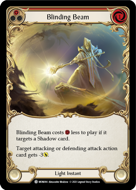 Blinding Beam (Red) [MON084-RF] (Monarch)  1st Edition Rainbow Foil | Card Merchant Takapuna