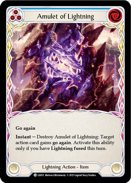 Amulet of Lightning (Blue) [LXI021] (Tales of Aria Lexi Blitz Deck)  1st Edition Normal | Card Merchant Takapuna