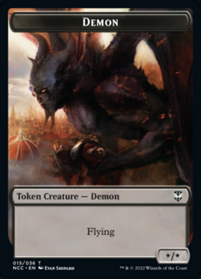 Demon // Copy Double-Sided Token [Streets of New Capenna Commander Tokens] | Card Merchant Takapuna