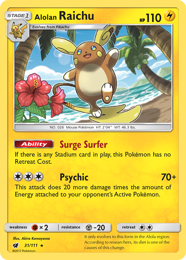 Alolan Raichu (31/111) [Sun & Moon: Crimson Invasion] | Card Merchant Takapuna