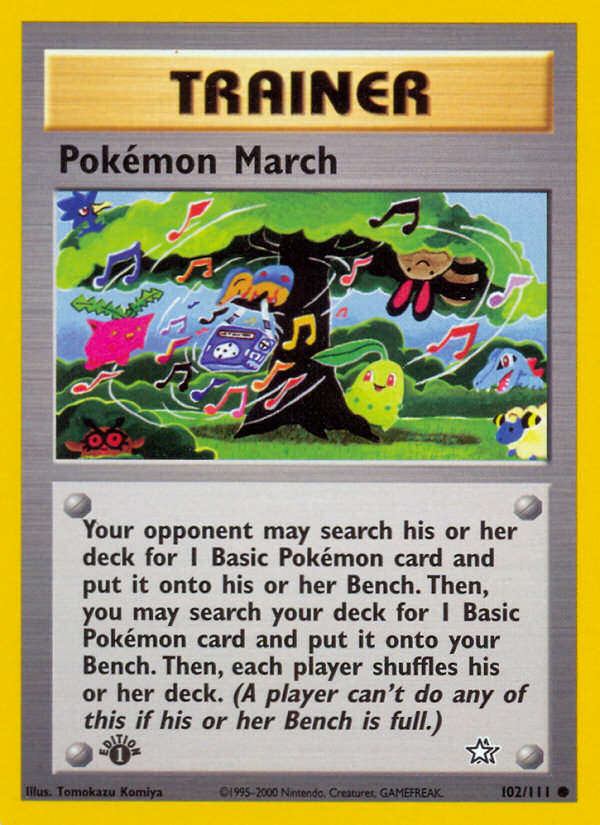 Pokemon March (102/111) [Neo Genesis 1st Edition] | Card Merchant Takapuna