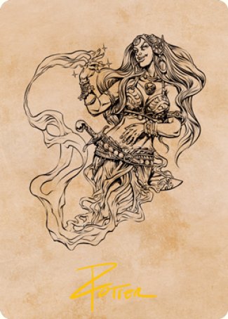 Djinni Windseer (Showcase) Art Card (Gold-Stamped Signature) [Dungeons & Dragons: Adventures in the Forgotten Realms Art Series] | Card Merchant Takapuna