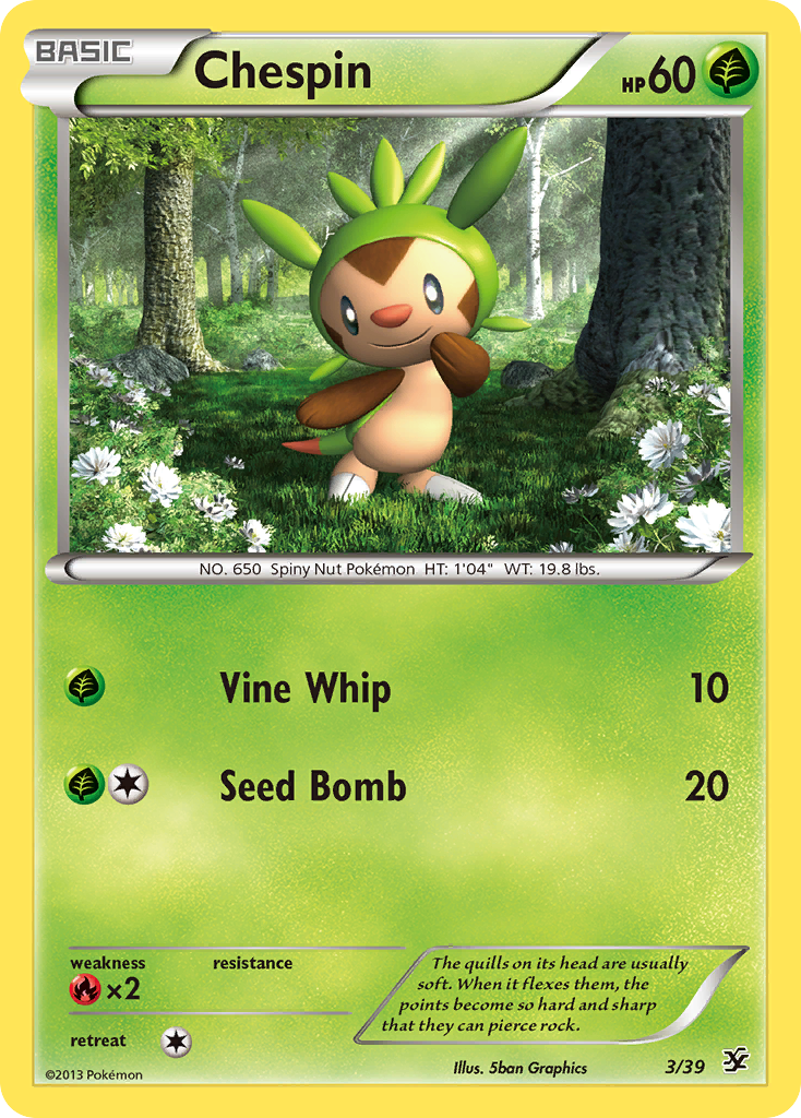 Chespin (3/39) [XY: Kalos Starter Set] | Card Merchant Takapuna