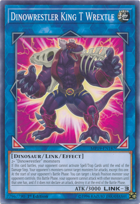 Dinowrestler King T Wrextle [MP19-EN187] Common | Card Merchant Takapuna