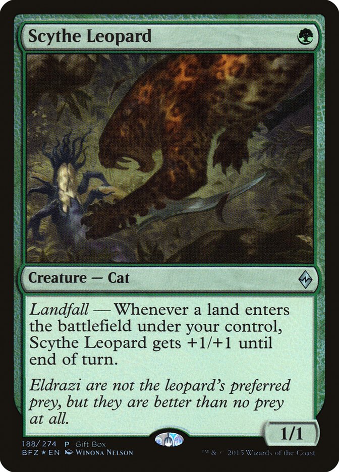 Scythe Leopard (Gift Box) [Battle for Zendikar Promos] | Card Merchant Takapuna