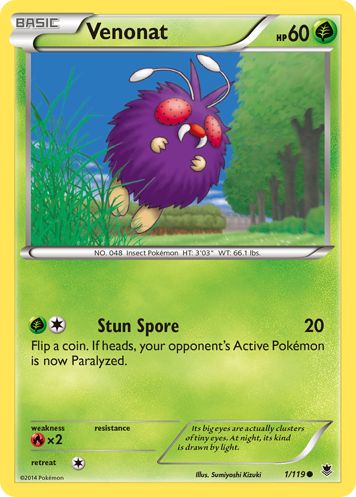 Venonat (1/119) [XY: Phantom Forces] | Card Merchant Takapuna