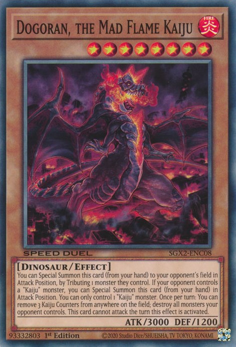 Dogoran, the Mad Flame Kaiju [SGX2-ENC08] Secret Rare | Card Merchant Takapuna