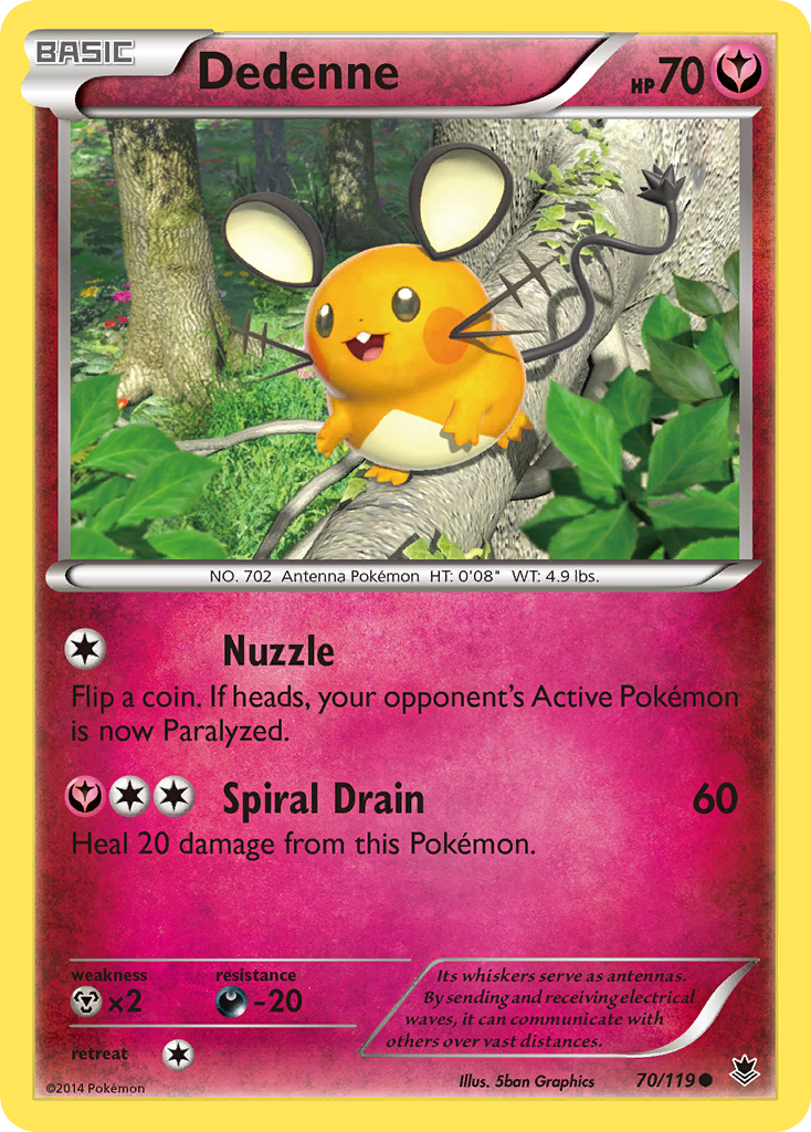 Dedenne (70/119) [XY: Phantom Forces] | Card Merchant Takapuna