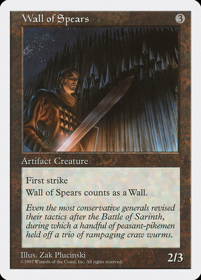 Wall of Spears [Fifth Edition] | Card Merchant Takapuna