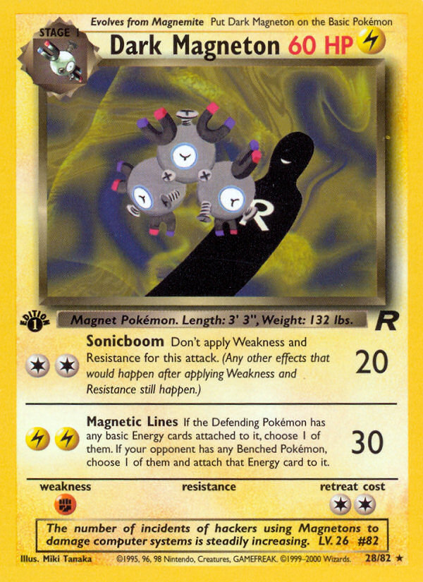 Dark Magneton (28/82) [Team Rocket 1st Edition] | Card Merchant Takapuna