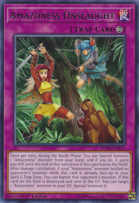 Amazoness Onslaught [LEDU-EN011] Rare | Card Merchant Takapuna