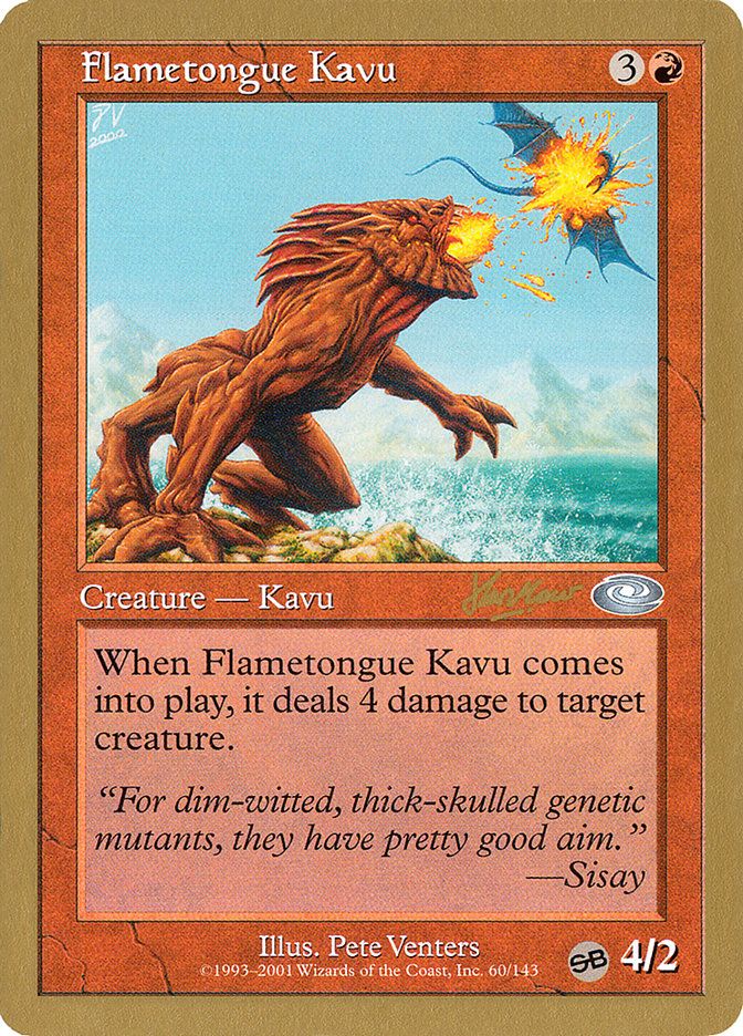 Flametongue Kavu (Sim Han How) (SB) [World Championship Decks 2002] | Card Merchant Takapuna