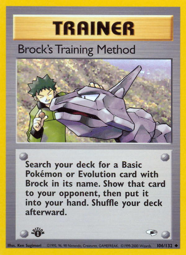 Brock's Training Method (106/132) [Gym Heroes 1st Edition] | Card Merchant Takapuna