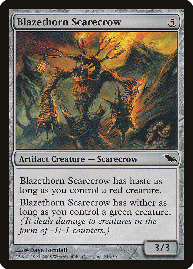 Blazethorn Scarecrow [Shadowmoor] | Card Merchant Takapuna