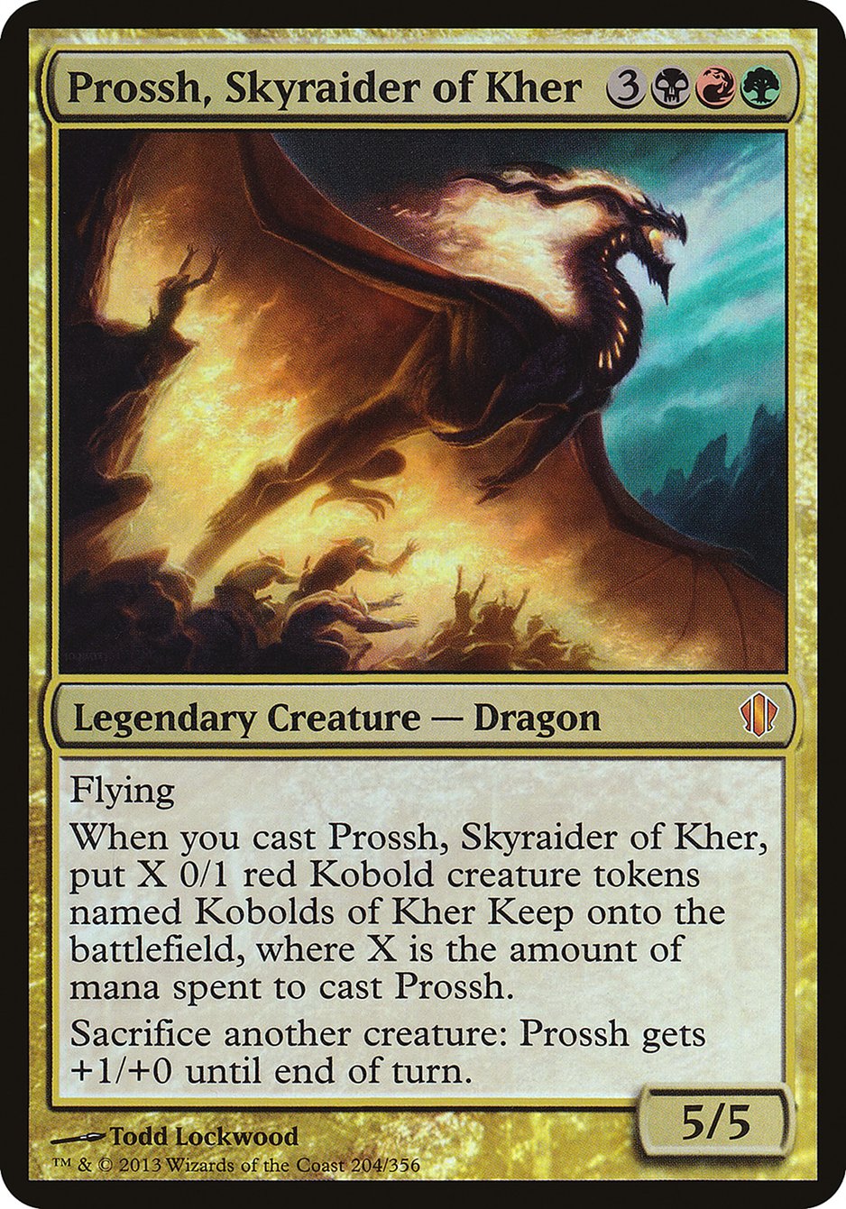 Prossh, Skyraider of Kher (Oversized) [Commander 2013 Oversized] | Card Merchant Takapuna