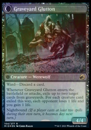 Graveyard Trespasser // Graveyard Glutton [Innistrad: Midnight Hunt Prerelease Promos] | Card Merchant Takapuna