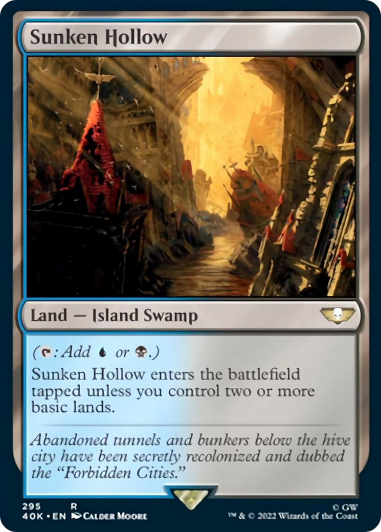 Sunken Hollow (Surge Foil) [Warhammer 40,000] | Card Merchant Takapuna