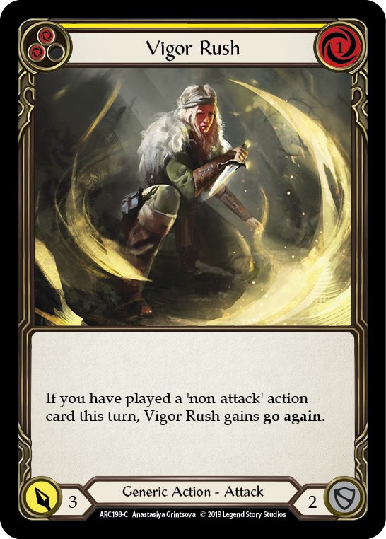 Vigor Rush (Yellow) [ARC198-C] (Arcane Rising)  1st Edition Normal | Card Merchant Takapuna