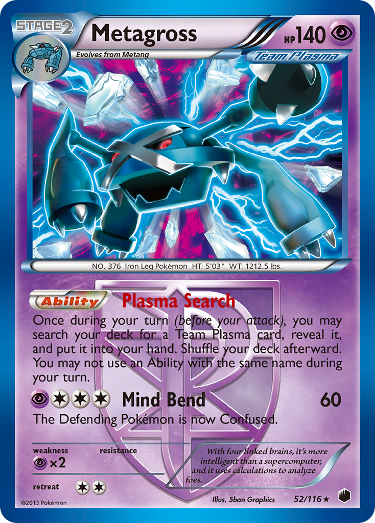 Metagross (52/116) [Black & White: Plasma Freeze] | Card Merchant Takapuna